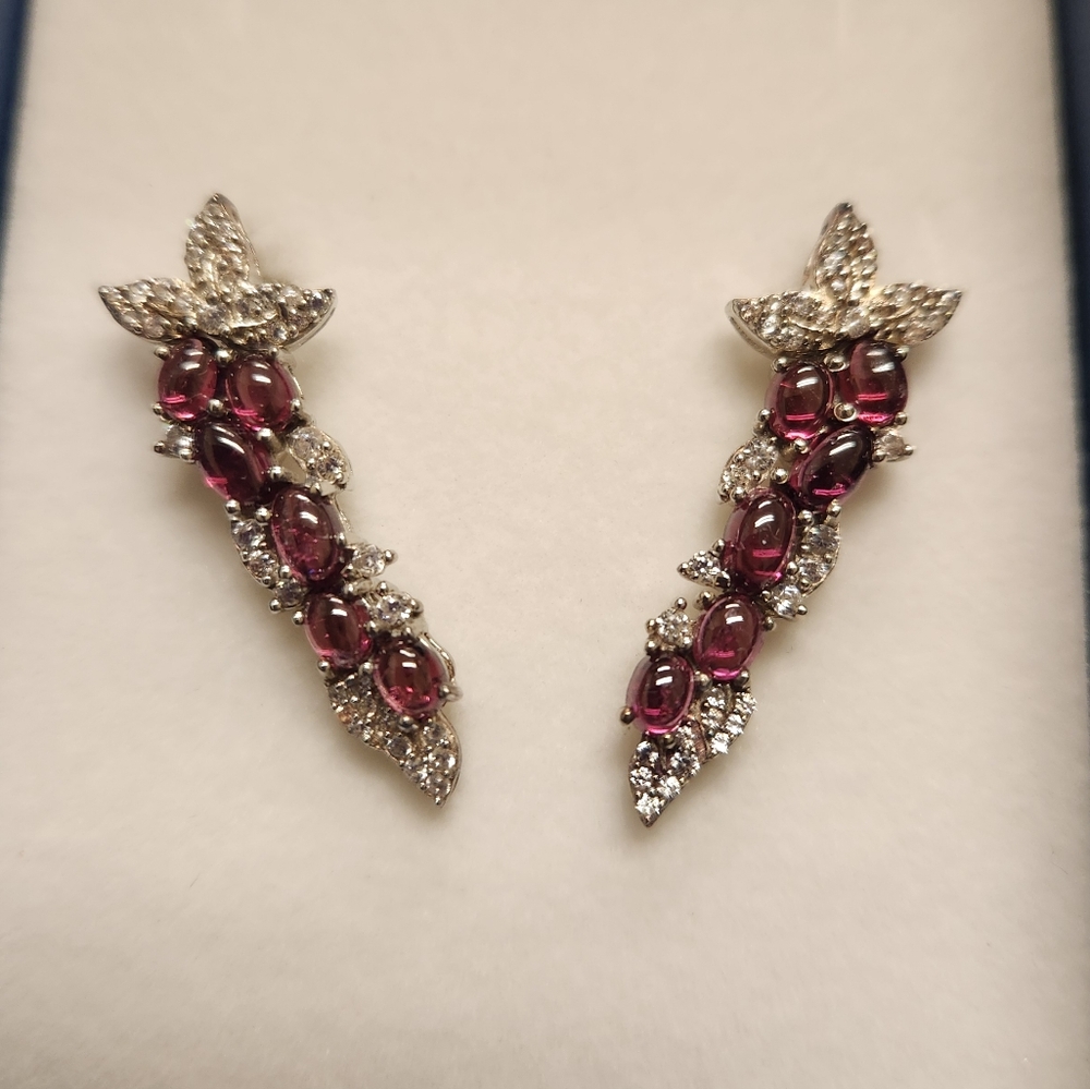 Giuseppe Perez Rhodolite Garnet dangle earrings